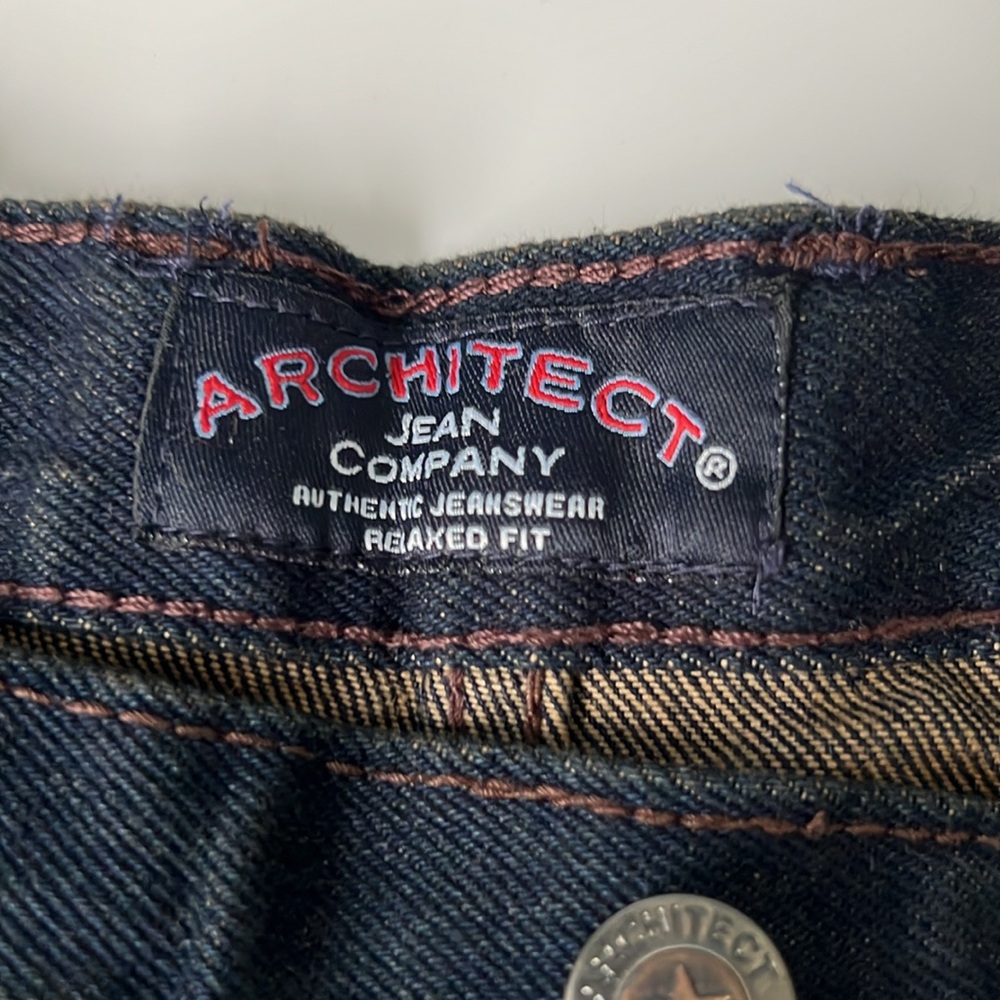 Architect Men's Classic Dark Blue Jeans Relaxed Fit NWT 38x34 - Picture 4 of 13